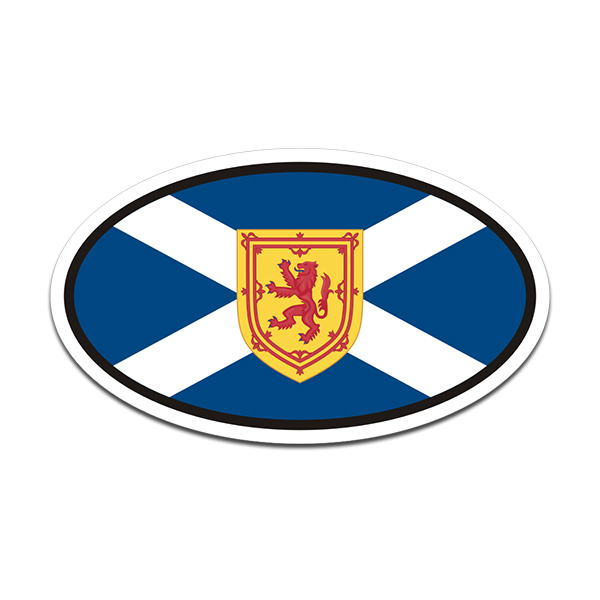 Scotland Flag Oval Vinyl Sticker Decal Euro Saltire St Andrew’s Cross V2