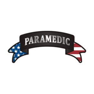 Paramedic Ribbon American Flag Decal USA Firefighter Vinyl Sticker Rotten Remains