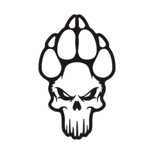 K9 Punisher Paw Sticker