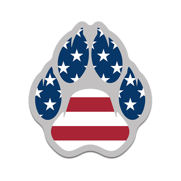 K9 Paw American Flag Decal USA K-9 Unit Vinyl Sticker V2