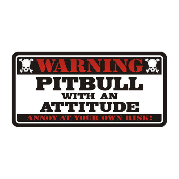 Pitbull Warning Decal Attitude Guard Dog Pit Bull Vinyl Window Sticker Rotten Remains