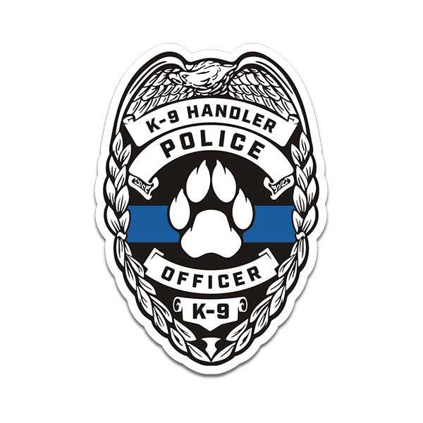K9 Handler Thin Blue Line Sticker Decal Law Enforcement K-9 Police Dog Unit