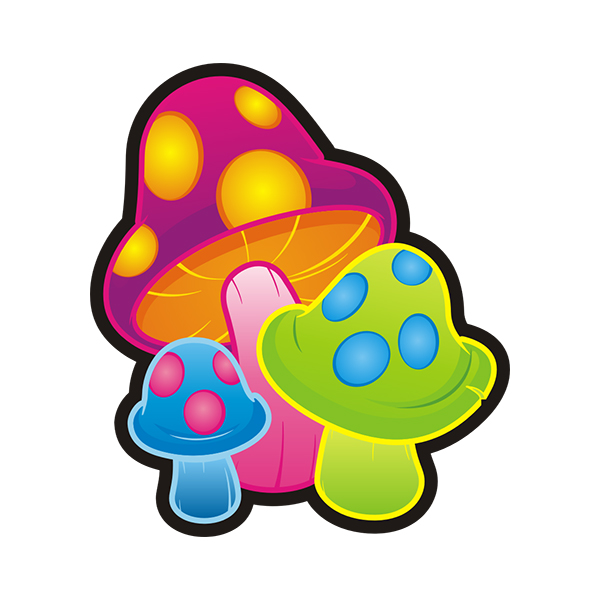 Psychedelic Magic Mushrooms ‘shrooms Drug Sticker Decal Rotten Remains