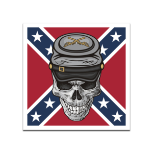 Confederate Soldier Battle Flag Sticker