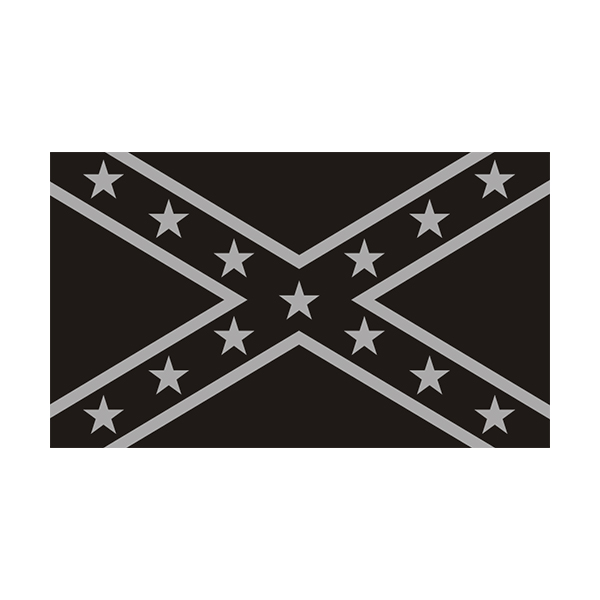 Rebel Confederate Subdued Flag Gray Black Sticker Decal Rotten Remains