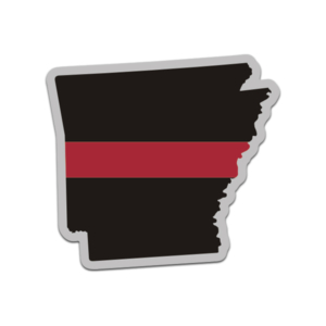 Arkansas State Thin Red Line Decal AR Firefighter Fire Rescue Sticker Rotten Remains