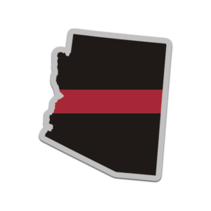 Arizona State Thin Red Line Decal AZ Firefighter Fire Rescue Sticker Rotten Remains