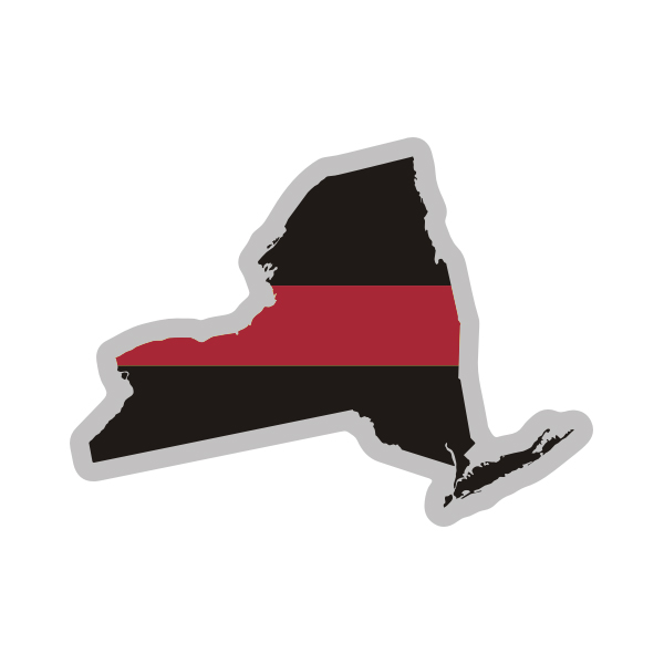 New York State Thin Red Line Decal NY Firefighter Fire Rescue Sticker Rotten Remains