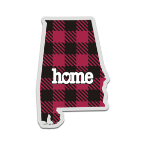 Alabama State Buffalo Plaid Decal AL Checkered Home Map Vinyl Sticker Rotten Remains