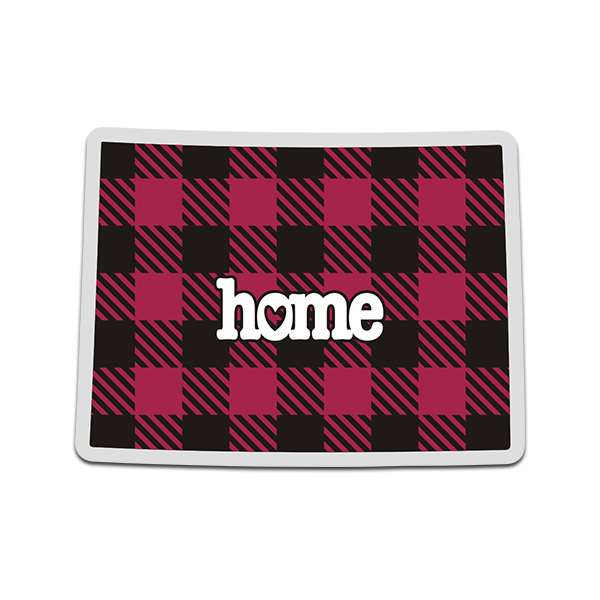 Wyoming State Buffalo Plaid Decal WY Checkered Home Map Vinyl Sticker Rotten Remains
