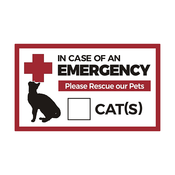 In Case of Emergency Rescue our Cats 5″x3″ Sticker Decal Rotten Remains