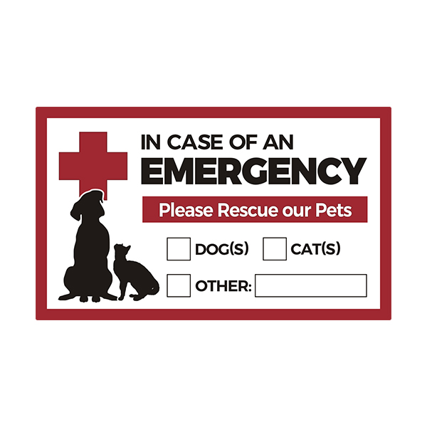 In Case of Emergency Rescue our Pets 5″x3″ Sticker Decal V2 Rotten Remains