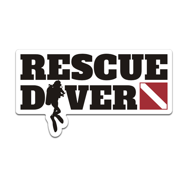 RESCUE DIVER Scuba Diver Diving Vinyl Decal Sticker D 
