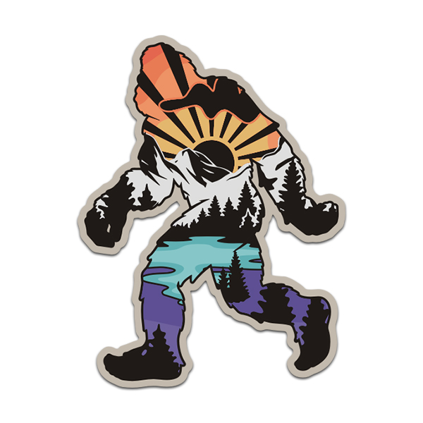 Retro Bigfoot Sticker V3 LH