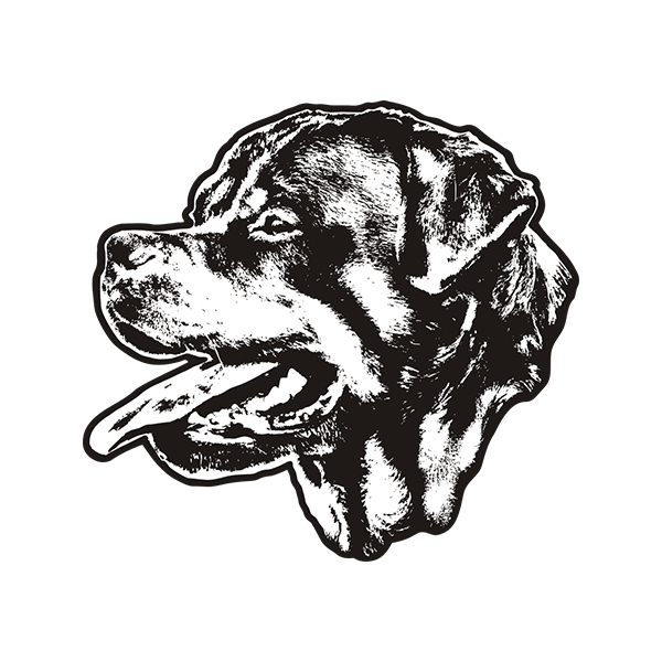 Rottweiler Dog Decal Pet Kennel Vinyl Car Truck Sticker (LH) Rotten Remains