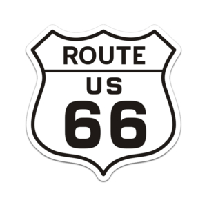 Route 66 Vinyl Sticker Decal Highway Sign Main Street of America Mother ...