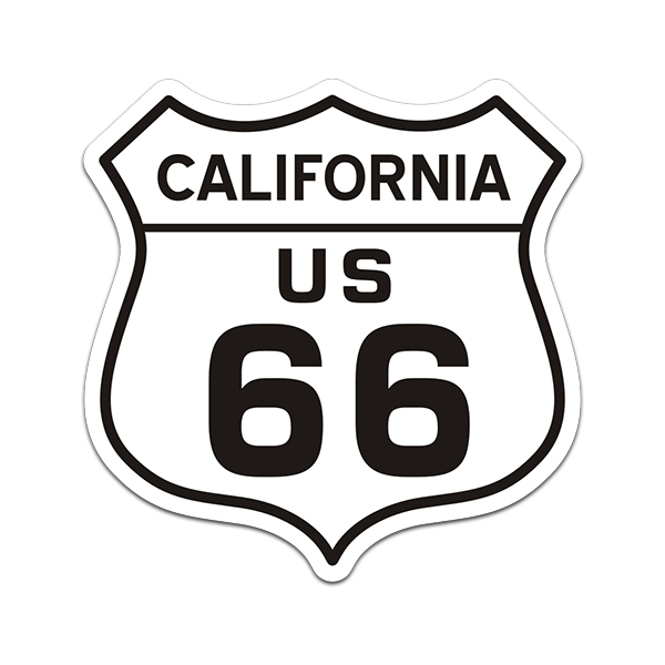 belønning rynker rester California Route 66 Sticker Decal Highway Main Street of America Mother  Road V3 - Rotten Remains