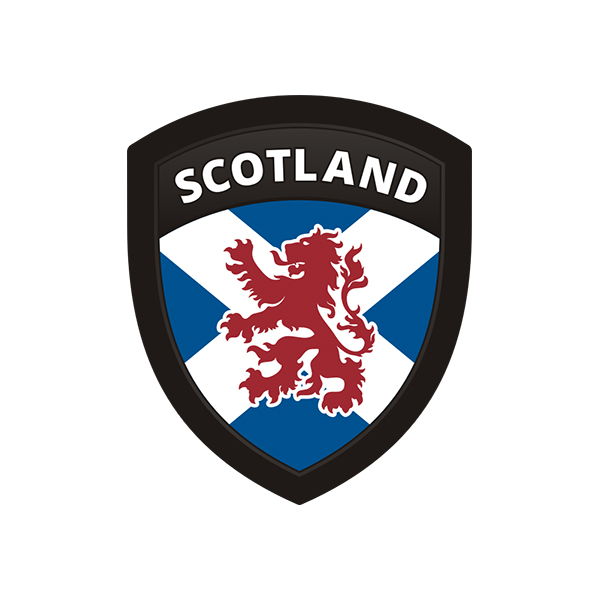 Scotland Flag Scottish Lion Rampant Shield Badge Sticker Decal Rotten Remains