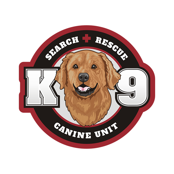 Golden Retriever K9 SAR Search Rescue K-9 Dog Unit Sticker Decal Rotten Remains