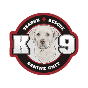 Yellow Labrador K9 SAR Search Rescue K-9 Dog Unit Sticker Decal Rotten Remains