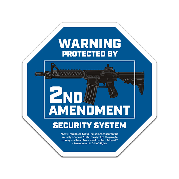WARNING THIS HOMEOWNER IS ARMED Home Defense Security 5" x 3" Gun Decal 2A USA 
