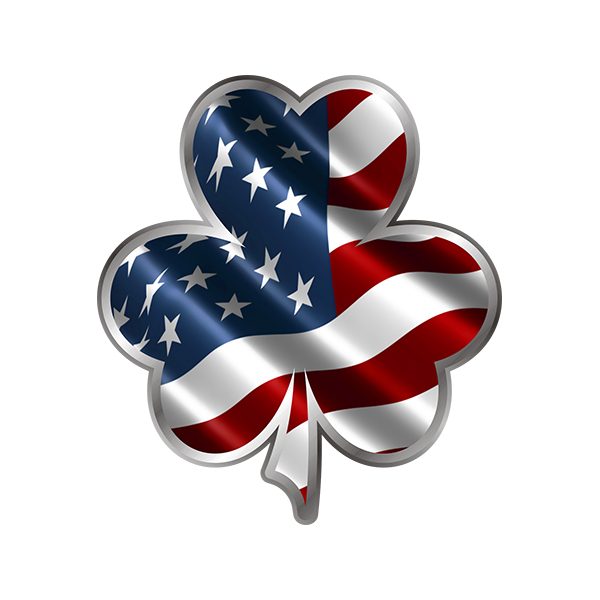 American Irish Shamrock Decal USA Flag Ireland Clover Vinyl Sticker Rotten Remains
