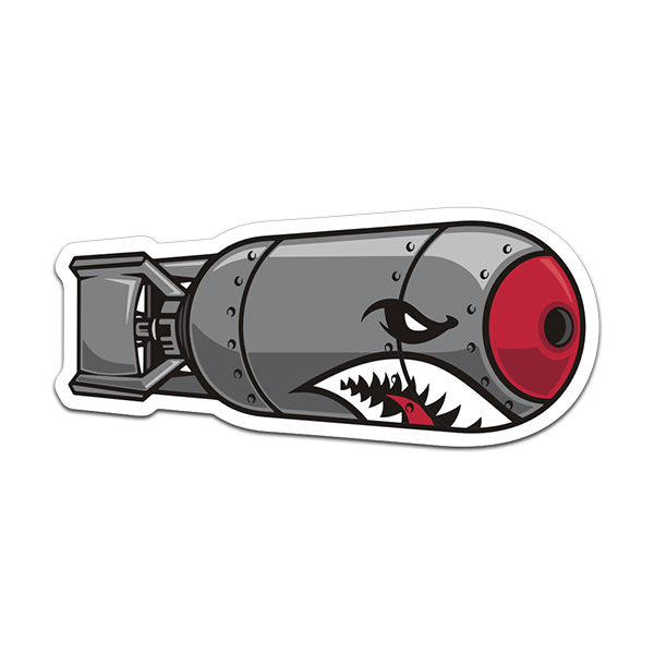 WW2 Shark Mouth Bomb Sticker V2 RH