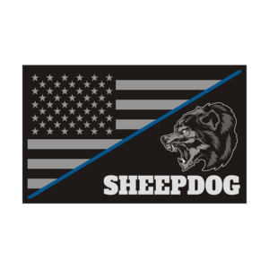 American Subdued Flag Sheepdog Thin Blue Line Sticker Decal Rotten Remains