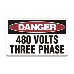 480 Volts Danger OSHA Safety Warning Electrical Wire Shock Hazard Sticker Decal Rotten Remains