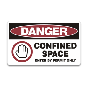Confined Space Permit Required Danger Warning Hazard Sticker Decal V2 Rotten Remains