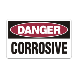 Corrosive Danger OSHA Warning Hazard Vinyl Sticker Decal V1 Rotten Remains