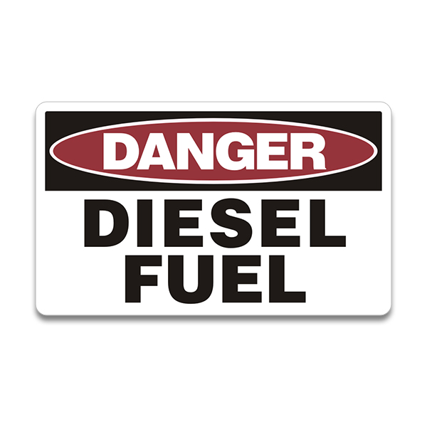 Diesel Fuel Danger Warning Explosive Hazard Sticker Decal Rotten Remains