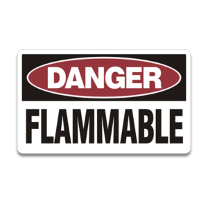 Flammable Gas Fuel Diesel Gasoline Danger Warning Hazard Vinyl Sticker Decal Rotten Remains