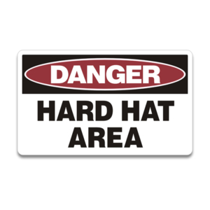 Hard Hat Area Safety Danger Warning Hazard Vinyl Sticker Decal Rotten Remains