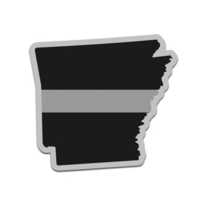 Arkansas State Thin Silver Line Decal AR Corrections Vinyl Sticker Rotten Remains