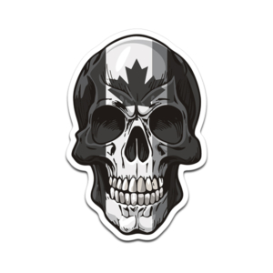 Canada Thin Gray Line Skull Sticker Decal Canadian Corrections