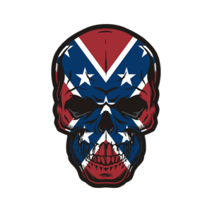Confederate Rebel Flag Skull Southern Civil War Sticker Decal V4 ...