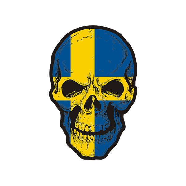 Skull With Middle Fingers Auto Accent Decal Skulls Car Vinyl -  Sweden