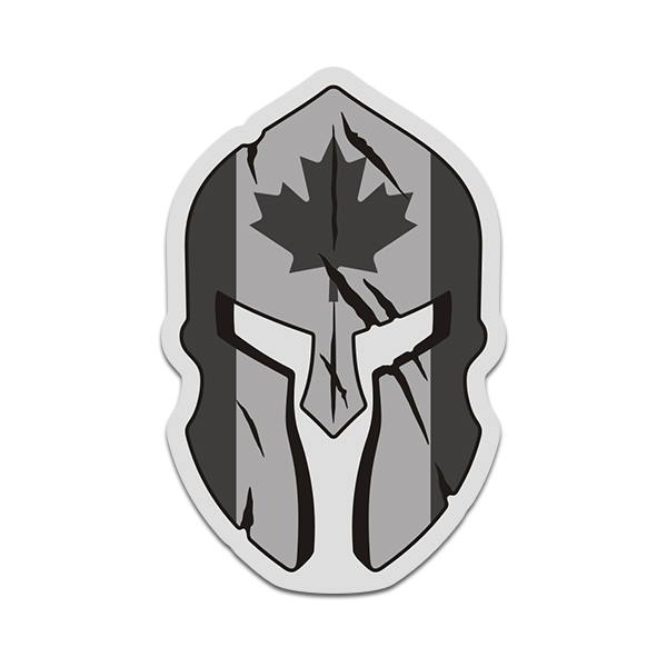 Canada Subdued Flag Spartan Helmet Tactical Military Sticker Decal V3 Rotten Remains
