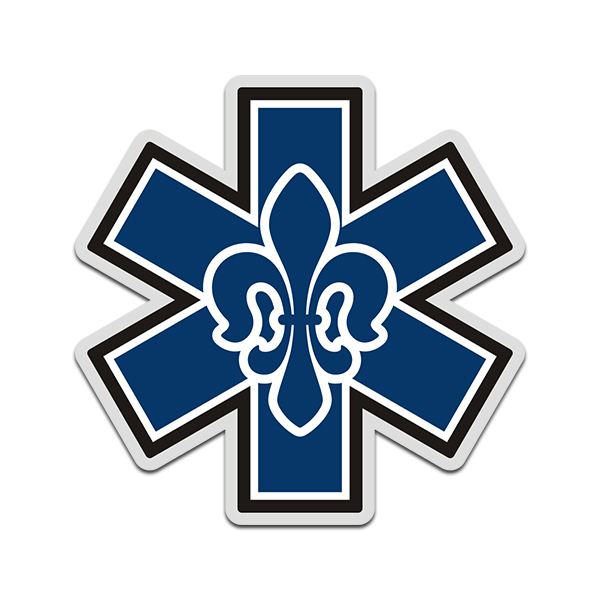 New Orleans Star of Life Sticker Decal