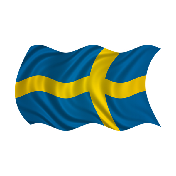 Sweden Waving Flag Decal Swedish Nordic Car Window Vinyl Sticker (LH) Rotten Remains