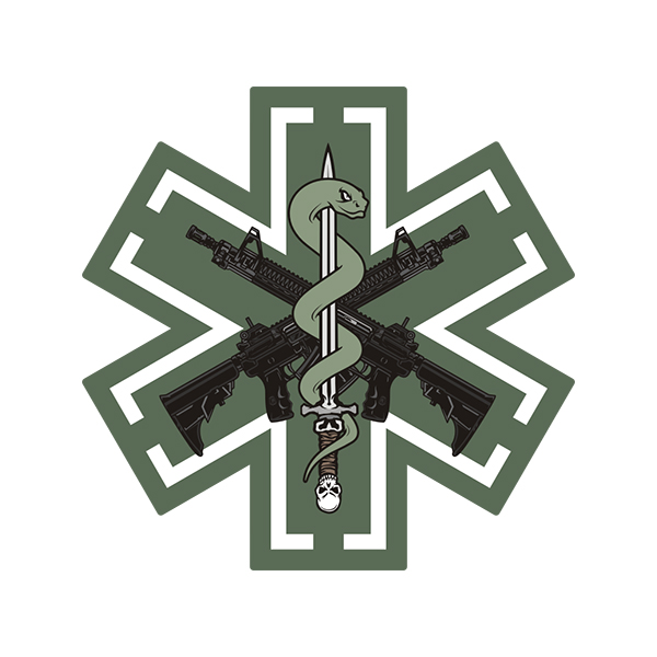 Tactical Star of Life Olive Drab Decal OD Paramedic EMT TEMS Sticker Rotten Remains