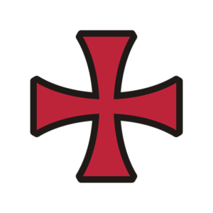 Knights Templar Red Cross Sticker Decal