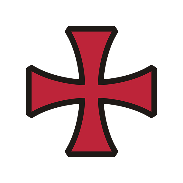 Knights Templar Red Cross Sticker Decal