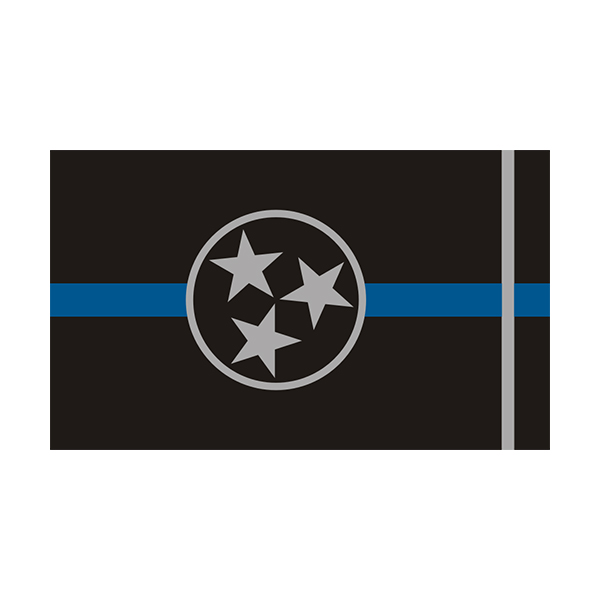 Tennessee State Flag Thin Blue Line TN Police Officer Sheriff Sticker Decal Rotten Remains
