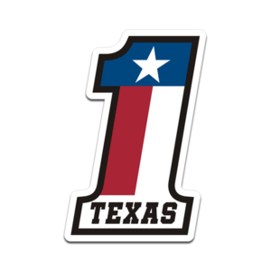 Texas Number One Sticker Decal