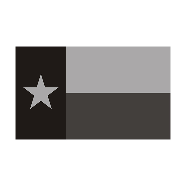 Texas State Subdued Flag Black Gray Decal TX Vinyl Sticker Rotten Remains