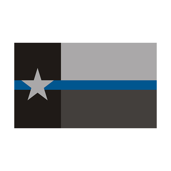 Texas State Flag Thin Blue Line TX Police Officer Sheriff Sticker Decal
