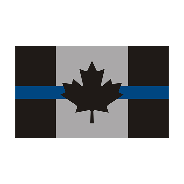 Thin Blue Line Canada Subdued Flag Canadian Police Sticker Decal V2 Rotten Remains