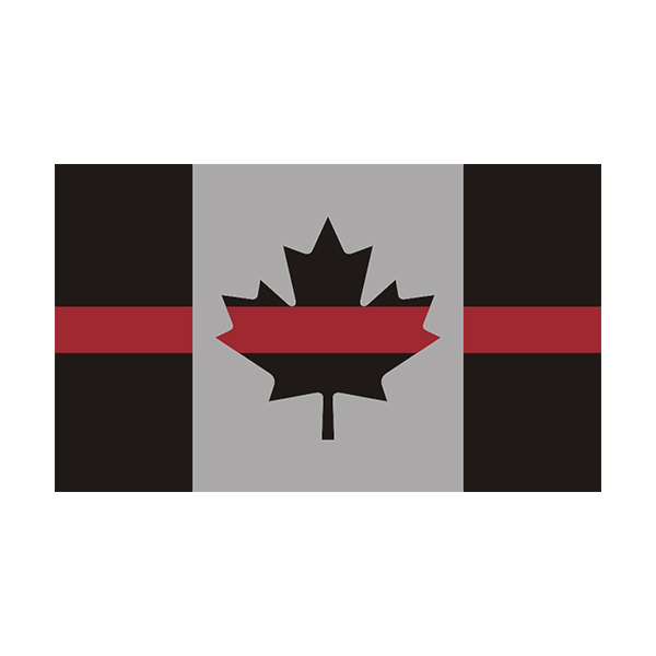 Thin Red Line Canada Subdued Flag Canadian Sticker Decal Rotten Remains